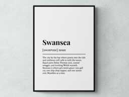 Swansea Funny Definition Wales Gift Wall Art Print - thumbnail 1