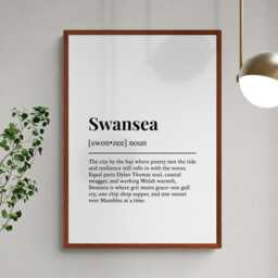 Swansea Funny Definition Wales Gift Wall Art Print - thumbnail 2