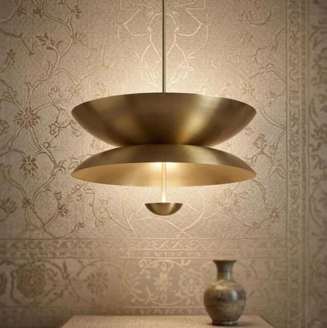 Mid Century Modern Dining Hanging Lamp Antique Fixture - image 1