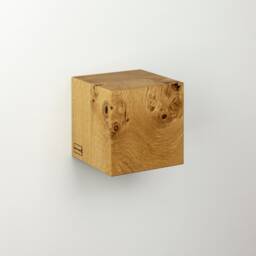 Wall Lamp Cube #2 Made Of Solid Branch Oak