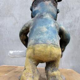 Ceramic Garden Gnome With A Chainsaw - thumbnail 4