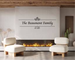 Family Name Established Wall Decor Sticker Family Name Gift, Surname Established Decor Custom Decal, Wall Art