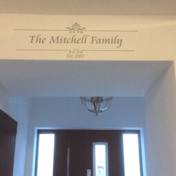 Family Name Established Wall Decor Sticker Family Name Gift, Surname Established Decor Custom Decal, Wall Art - thumbnail 2
