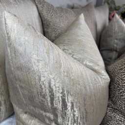 Luxurious Taupe Cushion Cover, Timeless Luxury Textured Pillow Touch Euro Sham Throw - All Sizes Rosie - thumbnail 2