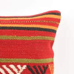 Embroidered Kilim Pillow Cover Turkish Home Decor - 18''x18'' - thumbnail 2