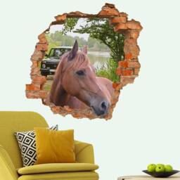 Powerful Race Horse Lakeside Wall Sticker Art Poster Mural Transfer Decal Print Room Home Nursery Office Shop Decor Id620 - thumbnail 1