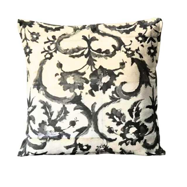 Designers Guild Guerbois Cushion Cover Black & Cream Linen Pillow - image 1