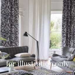 Designers Guild Guerbois Cushion Cover Black & Cream Linen Pillow - thumbnail 3