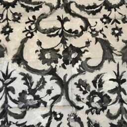 Designers Guild Guerbois Cushion Cover Black & Cream Linen Pillow - thumbnail 2