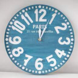 Customizable Clock in Retro Chalk On Blackboard Style - thumbnail 3