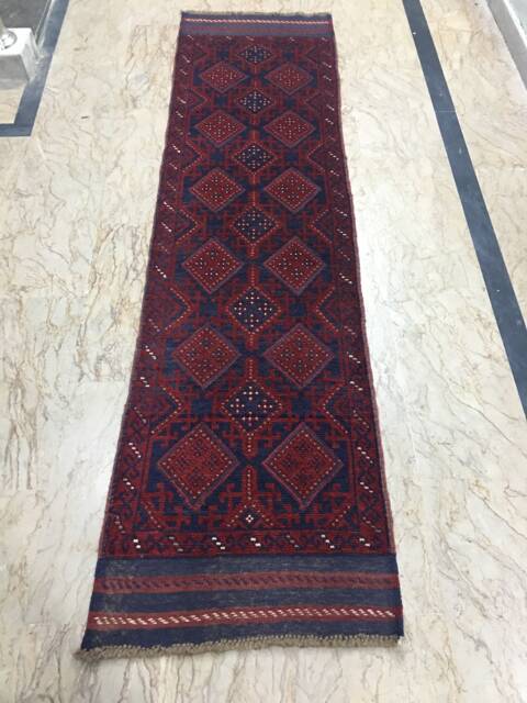 Afghan Mashwani Wool Kilim Runner Rug Tribal Bohemian Door Rug, 245 cm - image 1