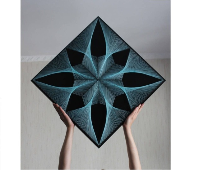 String Art Christmas Star Wall Designinterior Office Decor D??cor Mandala Zen Design Yoga Studio Nailart Stringart Gifts Best - image 1