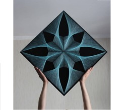 String Art Christmas Star Wall Designinterior Office Decor D??cor Mandala Zen Design Yoga Studio Nailart Stringart Gifts Best - thumbnail 1