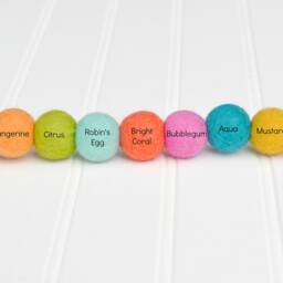 Colorful Christmas Tree Garland - Whimsical Holiday Decor Wool Felt Balls - thumbnail 3