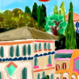 Bellagio Jungle Print, Lake Como Poster, Illustrated Travel A5/A4 A3 A2 A1 - thumbnail 3