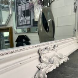 "French White Ornate Mirror Decorative Wall 108cm X 78cm 42.5"" 30.5" - thumbnail 3