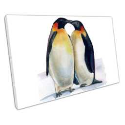 Romantic Penguin Partners Wall Art Charming Illustration For Home, Office, Wedding & Couple Gifts - thumbnail 1