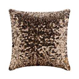 "Art Silk Gold Throws For Sofa 16""x16"