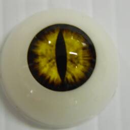 Pair Of Life Size Realistic Human Acrylic Full Round Eyes For Halloween Props, Masks, Dolls Snake/Demon/Cat, Red Or Yellow - thumbnail 2