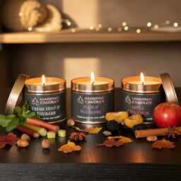 The Autumn Fruit Collection - A Selection Of 3 Handmade Scented Soy Wax Candles. Natural, Cruelty Free. X 100Ml Tins - thumbnail 3