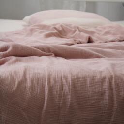 Duvet Cover Set Double Gauze Cotton Muslin , Soft Pastel Bedding, Handmade Linen, Envelope Closure - thumbnail 1