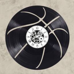 Basketball Theme 33 Rpm Vinyl Record Clock - thumbnail 1