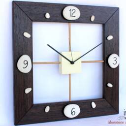 Designer Wall Clock in Wenge Wood - thumbnail 2