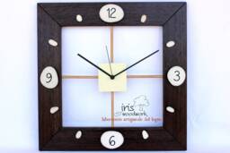 Designer Wall Clock in Wenge Wood - thumbnail 1