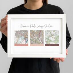Personalised Favourite UK Places Map Print Os Maps Home Housewarming Journey Frame Keepsake Location Homeowner Squares - thumbnail 3