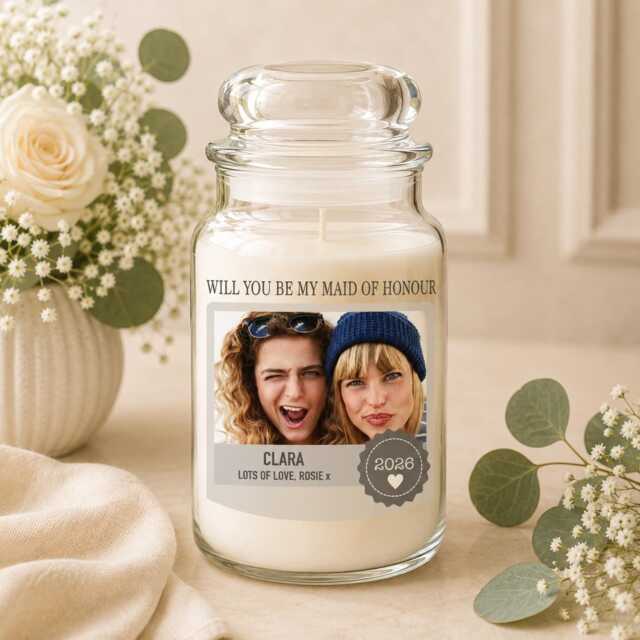 Maid Of Honour Gift -Bridesmaid - Bridesmaid Proposal Candle Label Small Bridesmaids Will You Be My