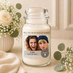 Maid Of Honour Gift -Bridesmaid - Bridesmaid Proposal Candle Label Small Bridesmaids Will You Be My