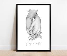 Personalised Couples Gift. Valentines Day Gift For Him, Boyfriend Husband. Valentine's Wife Girlfriend Print Her. Wedding Anniversary - thumbnail 1