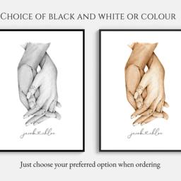 Personalised Couples Gift. Valentines Day Gift For Him, Boyfriend Husband. Valentine's Wife Girlfriend Print Her. Wedding Anniversary - thumbnail 3