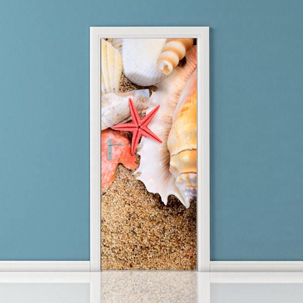 Sea Shells Wall Decal, Door Sticker, Wallpaper, Star Mural, Living Room Bedroom Home Decor, Mural - image 1