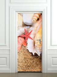 Sea Shells Wall Decal, Door Sticker, Wallpaper, Star Mural, Living Room Bedroom Home Decor, Mural - thumbnail 2