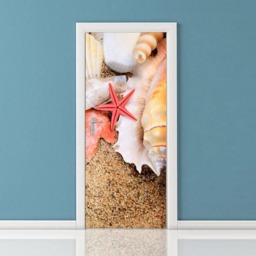 Sea Shells Wall Decal, Door Sticker, Wallpaper, Star Mural, Living Room Bedroom Home Decor, Mural - thumbnail 1