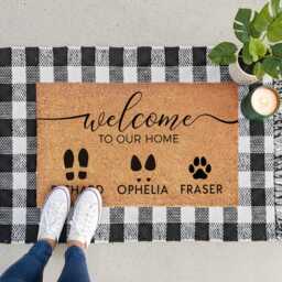 Our Family Home Doormat - Custom Name Welcome Mat - thumbnail 3
