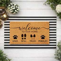 Our Family Home Doormat - Custom Name Welcome Mat - thumbnail 2