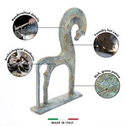 Greek Horse Bronze Statue - Small - Figurine Of Ancient Abstract Sculpture 16 cm/6.3 - thumbnail 3