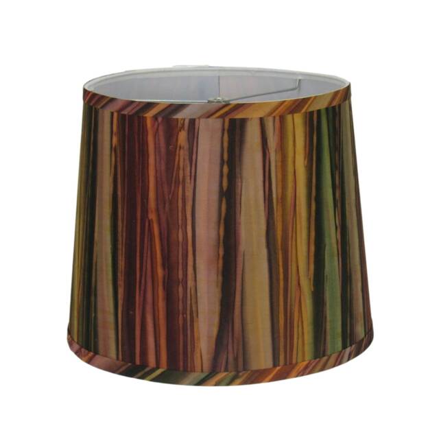 Brown Hand-Dyed Drum Lampshade - image 1