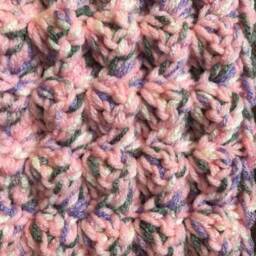Crocheted Baby Blanket - Pink/Purple Pink Variegated - thumbnail 2