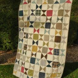 Hour Glass Memory Quilt Blanket Made From A Loved One's Clothing - thumbnail 3