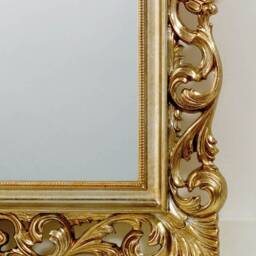 Large Baroque Rococo Mirror Full Length Antique Gold Leaf - Made in Italy French Carved Frame Victorian Mirror Home Decor # 8067 - thumbnail 3