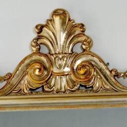 Large Baroque Rococo Mirror Full Length Antique Gold Leaf - Made in Italy French Carved Frame Victorian Mirror Home Decor # 8067 - thumbnail 2