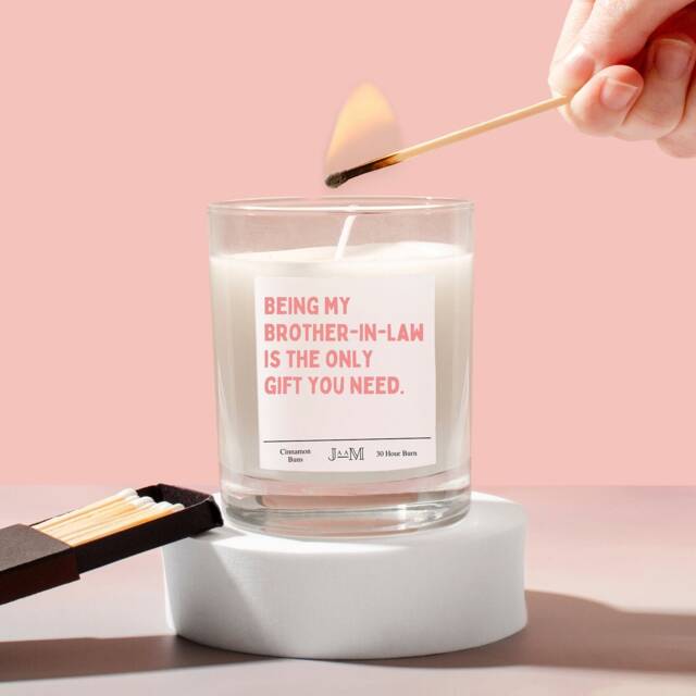 Funny Brother in Law Gift. Candle Law. Gift For Him. Cheeky Gift - image 1