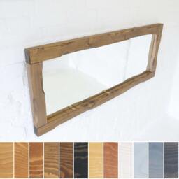 Wood Mirror - 7cm X 5cm Main Image Jacobean Irregular Design Chunky Distressed Driftwood Style Chic Dark