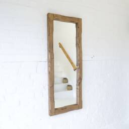 Wood Mirror - 7cm X 5cm Main Image Jacobean Irregular Design Chunky Distressed Driftwood Style Chic Dark - thumbnail 3