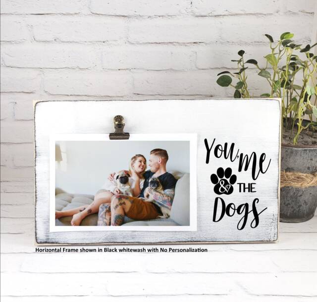 You Me & The Dogs Personalized Picture Frame, Love Dog Mom Or Dad, Couples With Furbabies, Anniversary, Mothers Day Father Gift Husband - image 1