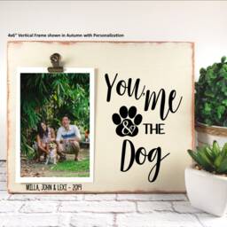 You Me & The Dogs Personalized Picture Frame, Love Dog Mom Or Dad, Couples With Furbabies, Anniversary, Mothers Day Father Gift Husband - thumbnail 2