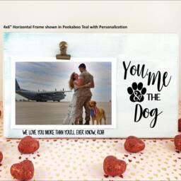 You Me & The Dogs Personalized Picture Frame, Love Dog Mom Or Dad, Couples With Furbabies, Anniversary, Mothers Day Father Gift Husband - thumbnail 3